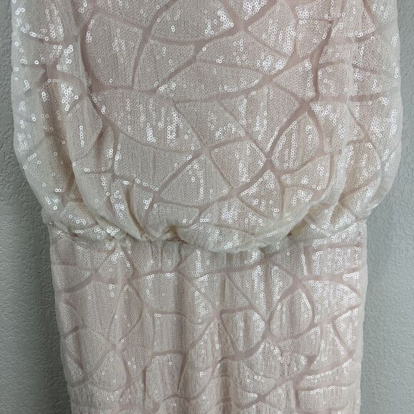 Slate And Willow Dress Women 4 Pink‎ Maxi Sequins Classic Wedding Guest Spring - Picture 5 of 12